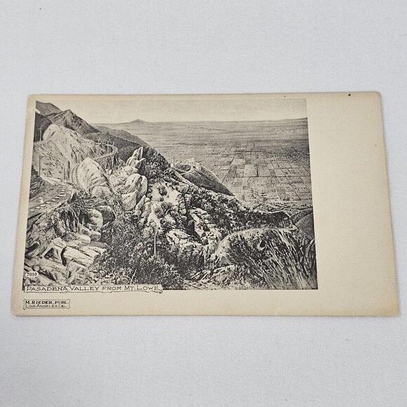 Other - Antique Early 1900s Post Card View From Mount Lowe Of Pasadena Valley